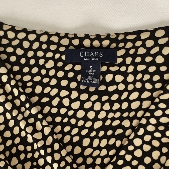 NWOT  Chaps black & tan dress. Size Small. - Picture 5 of 6